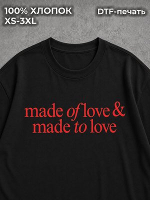 Футболка Made Of Love Y2K black