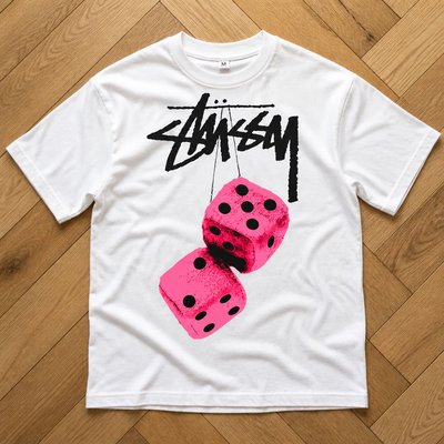 Футболка stussy белая y2k streetwear flat_lay