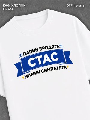 Футболка мужская именная Стас