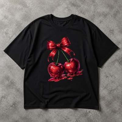 Футболка с вишенкой y2k 1 шт flat_lay