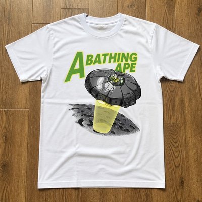 Футболка Bape APE head UFO ON moon TEE