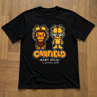 Футболка Bape Baby milo and Garfield