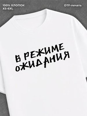Футболка надписью В режиме ожидания