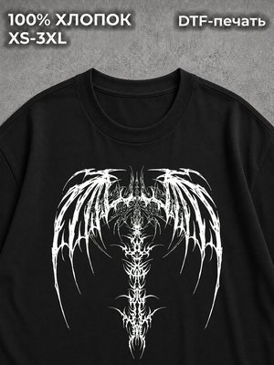 Футболка y2k дрейн black