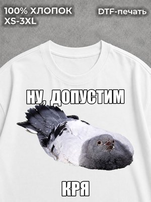 Футболка мем голубь