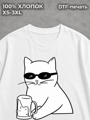 Футболка мем котик