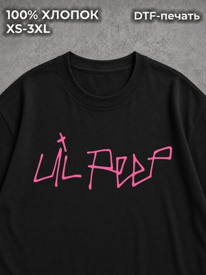 Футболка Lil Peep Лил Пип альт дрейн у2к y2k black