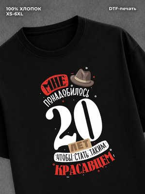 Футболка прикольная Мне понадобилось 20 лет