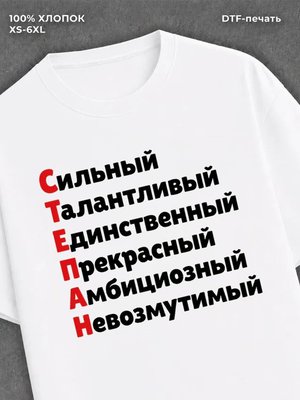 Футболка мужская именная Степан