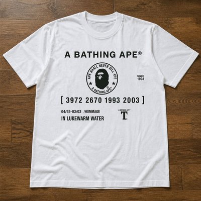 Футболка Bape VIP Card y2k archive flat_lay