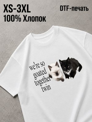 Футболка котик арт
