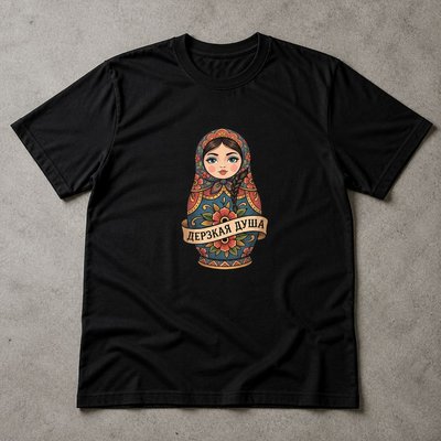 Футболка с матрешкой y2k 1 шт flat_lay