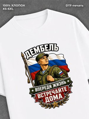 Футболка дембель встречайте дома