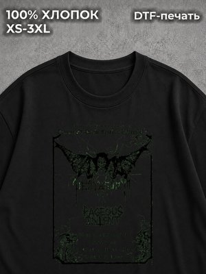 Футболка готика y2k дрейн black