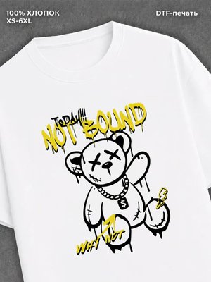 Футболка Футболка прикольная медведя not bound