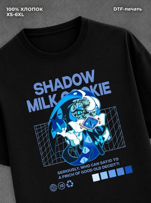 Футболка cookie run Shadow Milk Cookie