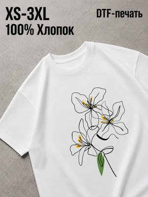 Футболка цветы