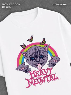 Футболка heavy meowtal