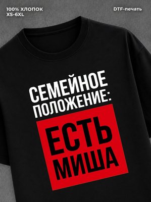 Футболка Семейное положение Миша Михаил