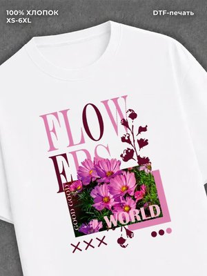 Футболка y2k Цветы pinterest white