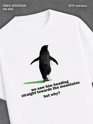 Футболка but why penguin