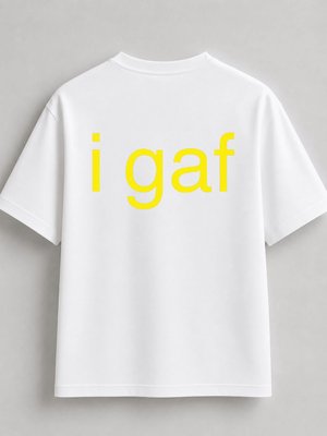 Футболка i gaf сзади надпись