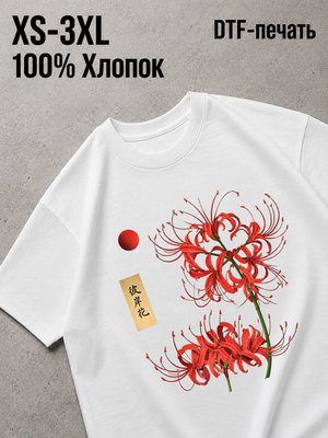 Футболка цветы бабочки жуки