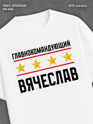 Футболка главнокомандующий Вячеслав