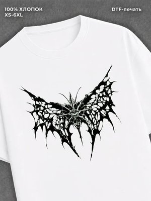 Футболка y2k готика white