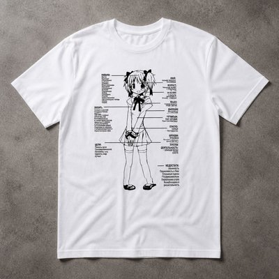 Футболка anime y2k archive type flat_lay