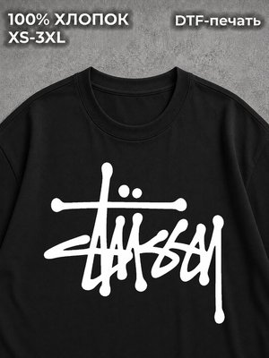 Футболка y2k Stussy black
