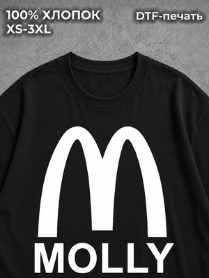 Футболка y2k ERD Molly McDonalds 2k25 black