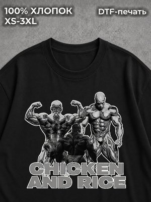 Футболка оверсайз для зала GYM качок тренболон для спорта