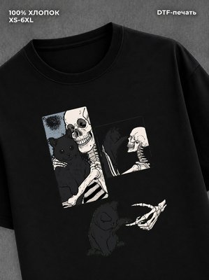 Футболка cat and death