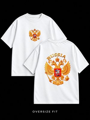 Футболка оверсайз Россия Золотой герб