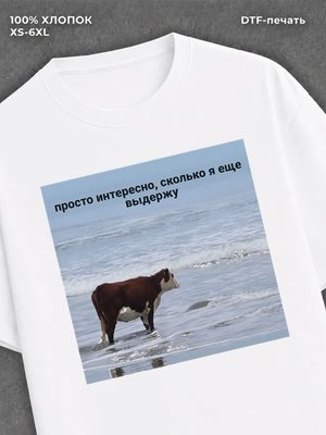 Футболка Мемная корова