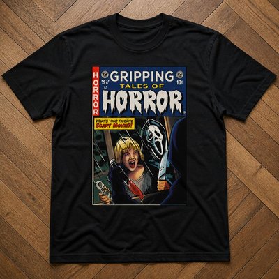 Футболка tales of horror scream y2k vintage flat_lay